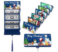 Porte-billets de Noël pour cartes-cadeaux de Noël, 10 emplacements, enveloppe surprise de Noël, organisateur d'argent festif pour hommes, femmes, enfants, porte-cartes de vacances pour fête de Noël