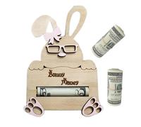 Porte-billets de Pâques, pinces à billets en forme de lapin, panier de Pâques, organisateur de cartes de vœux en bois, décorations de vacances, parfait pour les décorations de centre de table