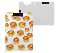 Porte-bloc à double clip avec motif crêpes et sirop d'érable - Porte-stylo - Avec couverture - Porte-bloc - Classeur - Entrepreneur médical