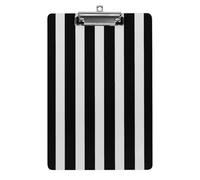 Porte-bloc à rayures noires et blanches pour bureau, maison, porte-bloc en acrylique A4 avec trous de suspension en acier inoxydable, porte-bloc durable pour notes, examens, partitions de musique 31,8