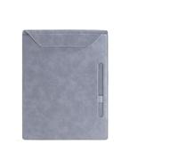 Porte Bloc A4 Avec Pince Classeur A4 en cuir avec insertion de stylo, presse-papiers d'écriture, organisateur classement documents à une main(01-Grey)