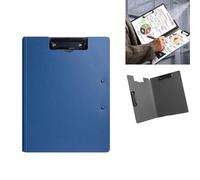 Porte Bloc A4 Avec Pince, Deux Clips, Adaptes a Un Large Eventail D'applications, Ideaux pour Les Ecoles et Les Bureaux (Bleu)