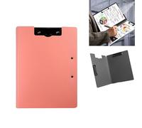 Porte Bloc A4 Avec Pince, Deux Clips, Adaptes a Un Large Eventail D'applications, Ideaux pour Les Ecoles et Les Bureaux (Rose)