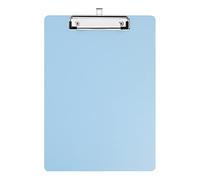 Porte Bloc A4 Avec Pince, Porte bloc en plastique format lettre standard A4, avec des crochets rétractables, pour infirmières étudiants, Employés de bureau (31,5 cm x 22,5 cm) - Bleu clair