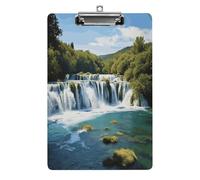 Porte-bloc A4, cascades sur la rivière Krka, tableaux à clip en plastique acrylique avec trou de suspension 21,6 x 31,8 cm pour la maison, le bureau, les affaires