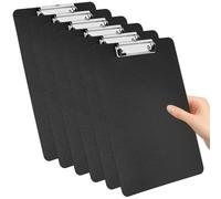 Porte-bloc A4, clipboard, 6 pièces avec clip robuste, boucle de suspension rétractable pour fournitures de bureau, étudiants, enseignants (31 cm x 22 cm)