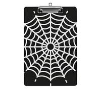 Porte-bloc A4 en acrylique 21,6 x 31,8 cm - Motif double face, planche décorative avec trou de suspension, porte-bloc en toile d'araignée pour enseignant, infirmière, médecin