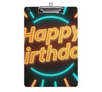 Porte-bloc A4 en acrylique 21,6 x 31,8 cm - Motif double face, planche décorative avec trou de suspension, porte-bloc Happy Birthday pour enseignant, infirmière, médecin