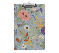 Porte-bloc A4 en acrylique à motif floral pour papier, planificateur d'écriture, organiseur mural de grande capacité