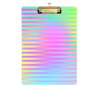 Porte-bloc A4 en acrylique avec motif laser coloré pour les devoirs en pédiatrie, taille 22,9 x 30,5 cm