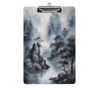 Porte-bloc A4, peinture avec arbres et tableaux à clip en plastique acrylique avec trou de suspension 21,6 x 31,8 cm pour la maison, le bureau, les entreprises
