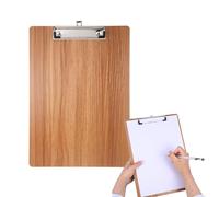 Porte-bloc A4, porte-bloc A4 avec pince, dossier en bois pour prendre des notes quotidiennes, organiser des listes de reçus et des listes de commissions quotidiennes (couleur cerise)