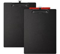 Porte Bloc A4 Presse-papiers noir format A4 avec porte-stylo. petites pinces