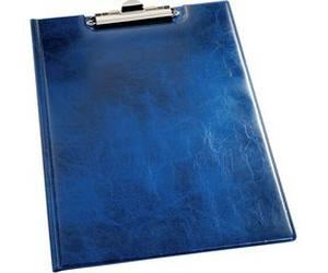 Porte-bloc, A4, sous film souple, bleu