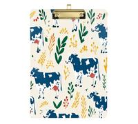 Porte-bloc amusant alimenté à l'herbe pour liste d'épicerie crème imperméable pour entraîneurs de softball, porte-bloc enseignant, taille 9 x 12,5 cm Tablas para escribir