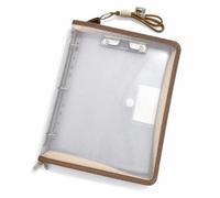 Porte-bloc avec classeur à fermeture éclair, organiseur de classeur à 3 anneaux, sac de rangement multicouche, étanche, robuste, pour l'école, les étudiants, le bureau, les voyages d'affaires et les