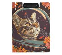 Porte-bloc avec dossier astronaute mignon chat marguerite A4 porte-bloc folio classeur horizontal et vertical double clips école tableau à clip avec couverture