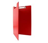 Porte-Bloc Avec Rabat Plastifié Pince En Métal A4 - Rouge