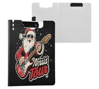 Porte-bloc avec rangement à bascule Père Noël A4 Porte-bloc Folio horizontal et vertical Double clips École avec couverture