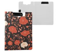 Porte-bloc blanc rouge œillets A4 porte-bloc classeur double clips métalliques porte-stylo bureau avec couverture rigide
