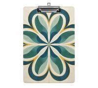 Porte-bloc bleu et marron pour bureau, maison, porte-bloc en acrylique A4 avec trous de suspension en acier inoxydable, porte-bloc durable pour notes, examens, partitions de musique 31,8 x 21,6 cm
