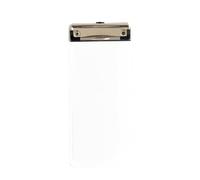 Porte Bloc Bloc-notes d'écriture A4 A5 A6, dossier de documents avec Clip doré à profil bas, presse-papiers noir et blanc Pour usage de bureau(White-230x102mm)