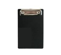 Porte Bloc Bloc-notes d'écriture A4 A5 A6, dossier de documents avec Clip doré à profil bas, presse-papiers noir et blanc Pour usage de bureau(Black-185x120mm)
