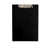 Porte Bloc Bloc-notes d'écriture A4 A5 A6, dossier de documents avec Clip doré à profil bas, presse-papiers noir et blanc Pour usage de bureau(Black-315x225mm)