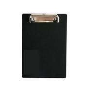 Porte Bloc Bloc-notes d'écriture A4 A5 A6, dossier de documents avec Clip doré à profil bas, presse-papiers noir et blanc Pour usage de bureau(Black-227x157mm)