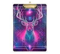 Porte-bloc coloré pour enfants A4 Astrologie Astrologie pour cerf Élégant porte-bloc en acrylique mignon pour enseignant infirmier, taille 22,9 x 30,5 cm