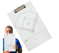 Porte-bloc de baseball pour entraîneurs, 35 x 22 cm, tableau blanc de stratégie de softball double face (35 x 22 cm), organisateur de plan d'entraînement pour les tactiques de jeu et la pratique
