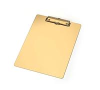 Porte-bloc de luxe en acier inoxydable plaqué or, format A4/A5/A6, bloc-note juridique de bureau, porte-documents, menu, bloc-notes, cadeaux pour le personnel et étudiant - 1 lot