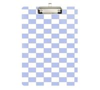Porte-bloc de poche à carreaux américains violet et blanc pour infirmières - Imperméable - Pour entraîneurs de softball - Taille 22,9 x 31,5 cm