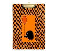 Porte-bloc de poche médical amusant en forme de ballon orange et noir transparent pour fournitures de salle de classe pour enseignants élémentaire taille 9 x 12,5 cm Tabla para escribir Gold Hold
