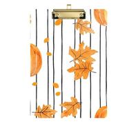 Porte-bloc de poche pour enseignant, motif citrouilles et feuillage d'automne - Transparent - Taille 9 x 12