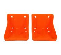 Porte-bloc de Sel Cylindrique 2 Pièces Rouge en Pp pour Bétail