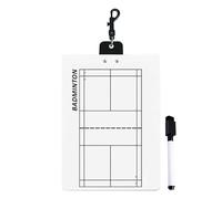 Porte-bloc d'entraînement de pickleball et badminton | Tableau blanc double face pour la planification stratégique et l'entraînement | Tableau tactique portable pour entraîneurs de sports de balle