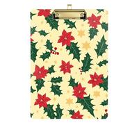 Porte-bloc élégant en acrylique mignon pour enseignant infirmier, taille 22,9 x 30,5 cm, verdure festive
