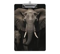 Porte-bloc éléphant noir pour bureau, maison, porte-bloc en acrylique A4 avec trous de suspension en acier inoxydable, porte-bloc durable pour notes, examens, partitions de musique 31,8 x 21,6 cm