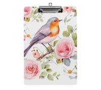 Porte-bloc en acrylique A4 avec trous de suspension en acier inoxydable, durable pour notes, examens, partitions, 31,8 x 21,6 cm