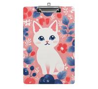 Porte-bloc en acrylique A4 avec trous de suspension en acier inoxydable, durable pour notes, examens, partitions, 31,8 x 21,6 cm