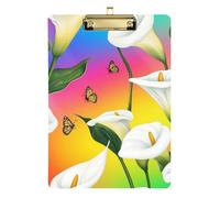 Porte-bloc en acrylique avec poignée - Lettre standard A4 - Étanche - Pour entraîneurs de softball, entraîneurs, professeurs - Doré - 30,5 x 22,9 cm