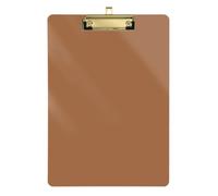Porte-bloc en acrylique camel décoratif pour infirmières, avocats, bureaux de médecin, bloc-notes, taille standard, format lettre A4, 31,8 x 22,9 cm, clip doré