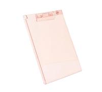 Porte-bloc en acrylique transparent avec pince à stylo et règle de mesure pour réunions d'affaires, bureau, école, salle de classe, événement, presse-papiers avec coins arrondis