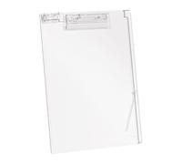 Porte-bloc en acrylique transparent de 32,8 x 22,9 cm, léger avec règle de mesure et clip pour stylo à fixer au mur