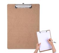 Porte-bloc en bois A4, porte-bloc A4, matériau épais, épaisseur 3,5 mm, porte-bloc en bois, porte-bloc durable, pour bureau et déplacement, naturel