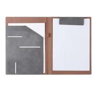 Porte-bloc en cuir A4 - Organiseur de documents élégant pour factures, notes et listes de choses à faire - Parfait pour les voyages d'affaires et le bureau (noir)
