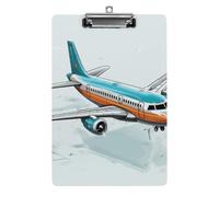 Porte-bloc en forme d'avion de dessin animé pour bureau, maison, porte-bloc en acrylique A4 avec trous de suspension en acier inoxydable, porte-bloc durable pour notes, examens, partitions de musique