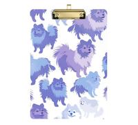 Porte-bloc en forme de chien bleu violet dégradé de style matisse pour la première année de professeur incontournable, taille 9 x 12,5 cm