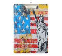 Porte-bloc en plastique pour enseignant infirmier, motif statue de la Liberté américaine, taille 9 x 12